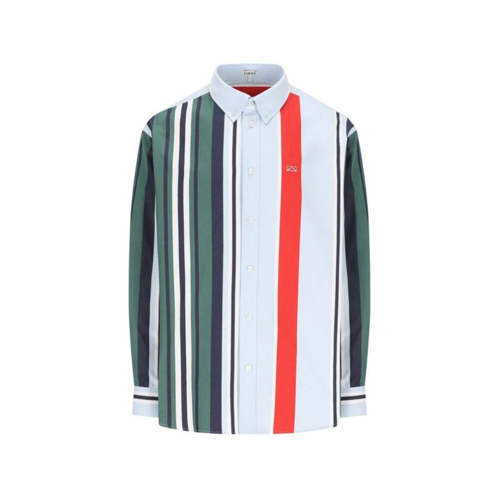 Loewe Men Anagram Striped Shirt